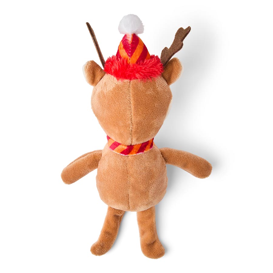 Christmas Reindeer Squeaky Dog Toy – Mini Festive Pet Toy