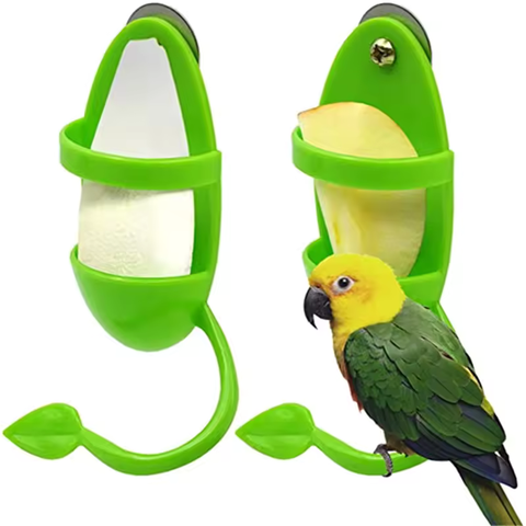 Bird Fruit & Vegetable Feeder with Cuttlebone Holder – Cage Hanging Cup